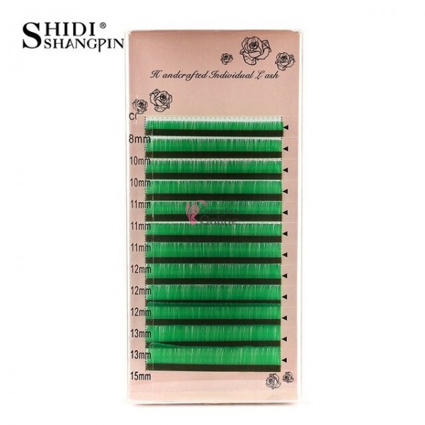 Gene false fir cu fir Beautiful Eyes SHINDI BE037DD Verde (Green)  color D/0.07 de 7-15mm Mixt